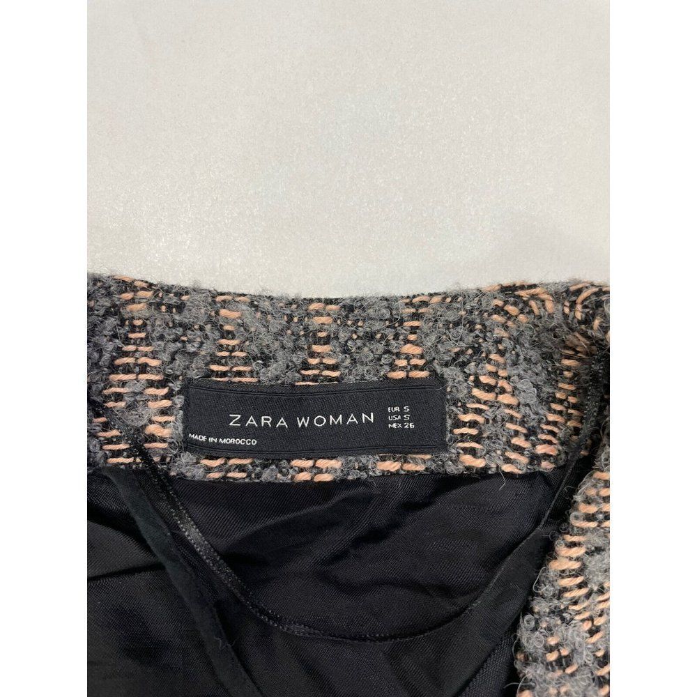 ZARA Fancy Ethnic Jacquard Trench Jacket Women Small Multicolor 2222614802 NWT - Picture 3 of 5
